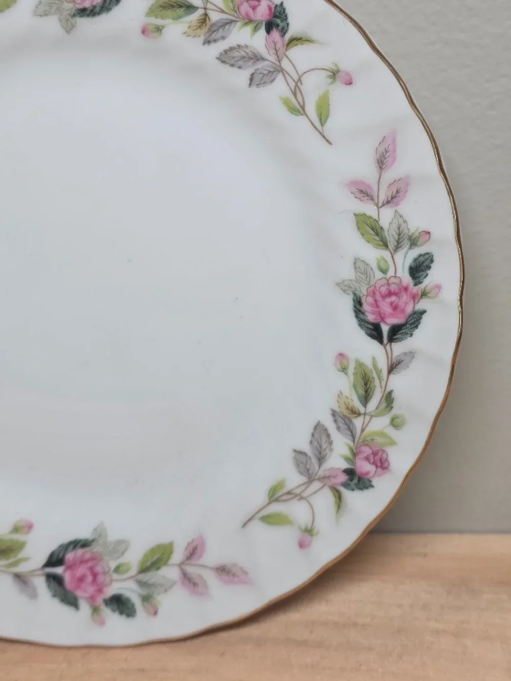 Creative Regency Rose Vintage Japan Pink Floral Bread Dessert Plate 6.25